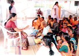 Secretary Dr Santhiraj interacts with New SHG members